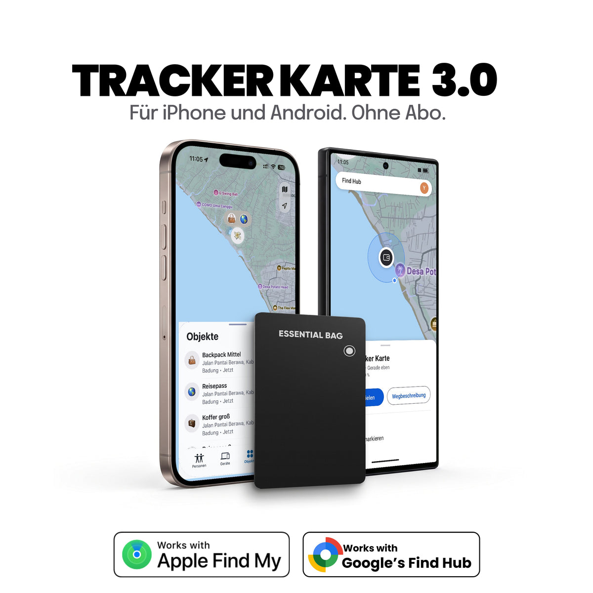 Tracker Karte 3.0 Apple & Android