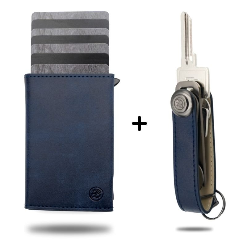 Wallet 3.0 + Schlüsseletui Set - Essentialbag #farbe_Navy Royal